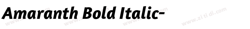 Amaranth Bold Italic字体转换